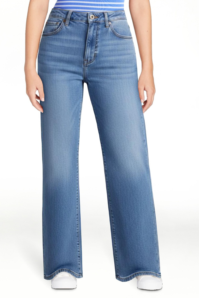 No Boundaries High Rise Baggy Wide Leg Jeans, 30'' Inseam, Women's and Women's Plus, Sizes XXS-4X | Walmart (US)