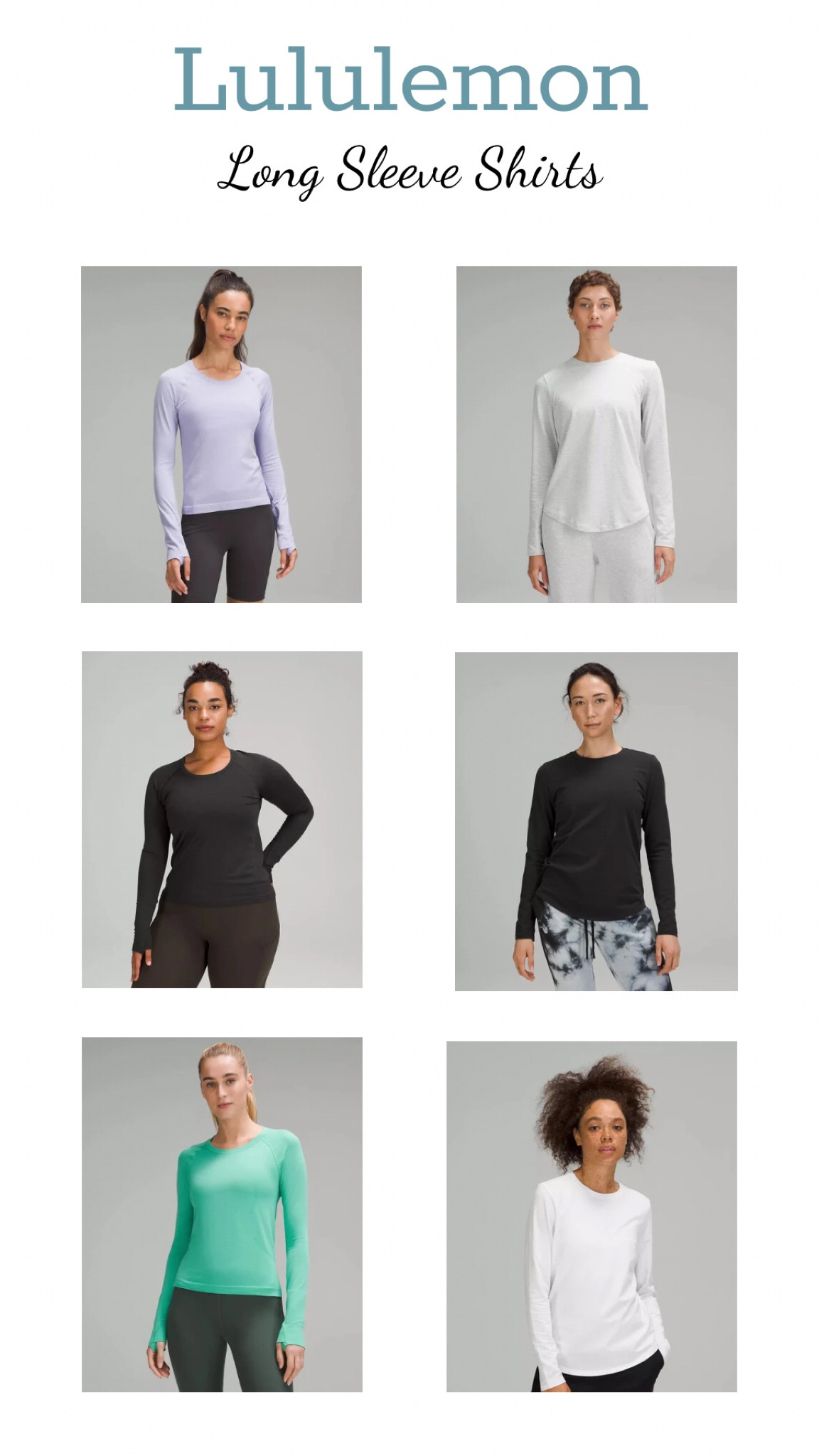 Lululemon long sleeve favorites. I wear a size 4-6.

#LTKfitness #LTKGiftGuide #LTKMostLoved