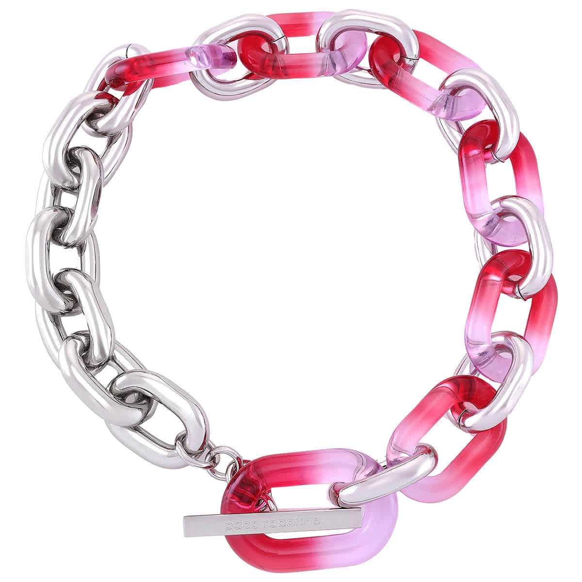 Paco Rabanne Oversized Chain Link Logo-Engraved Resin Necklace | Jomashop.com & JomaDeals.com