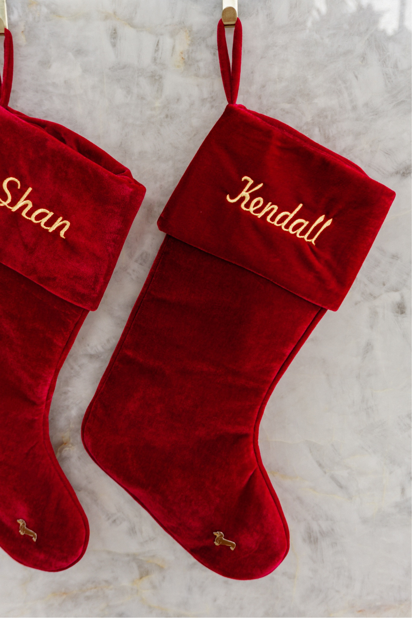 I Ordered Baby Boy’s Stocking To Match Ours This Year And I Can’t Wait To Add All Kinds Of Pins To Decorate His! We All Start With A Dachshund Pin To Represent Our Precious Finn 🐶🎄

#LTKHoliday #LTKSeasonal #LTKhome