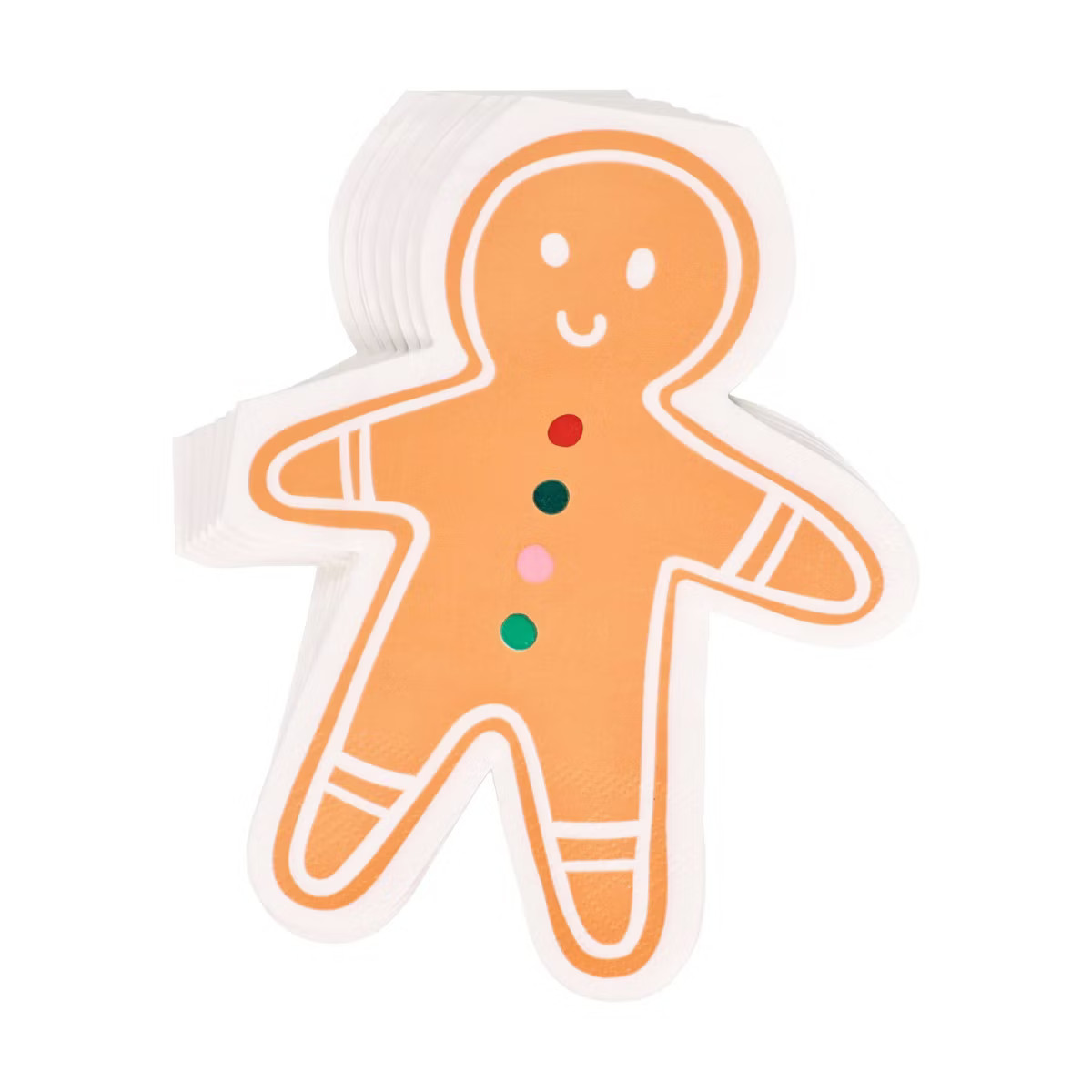 20ct Christmas Gingerbread Shaped Napkins - Spritz™ | Target