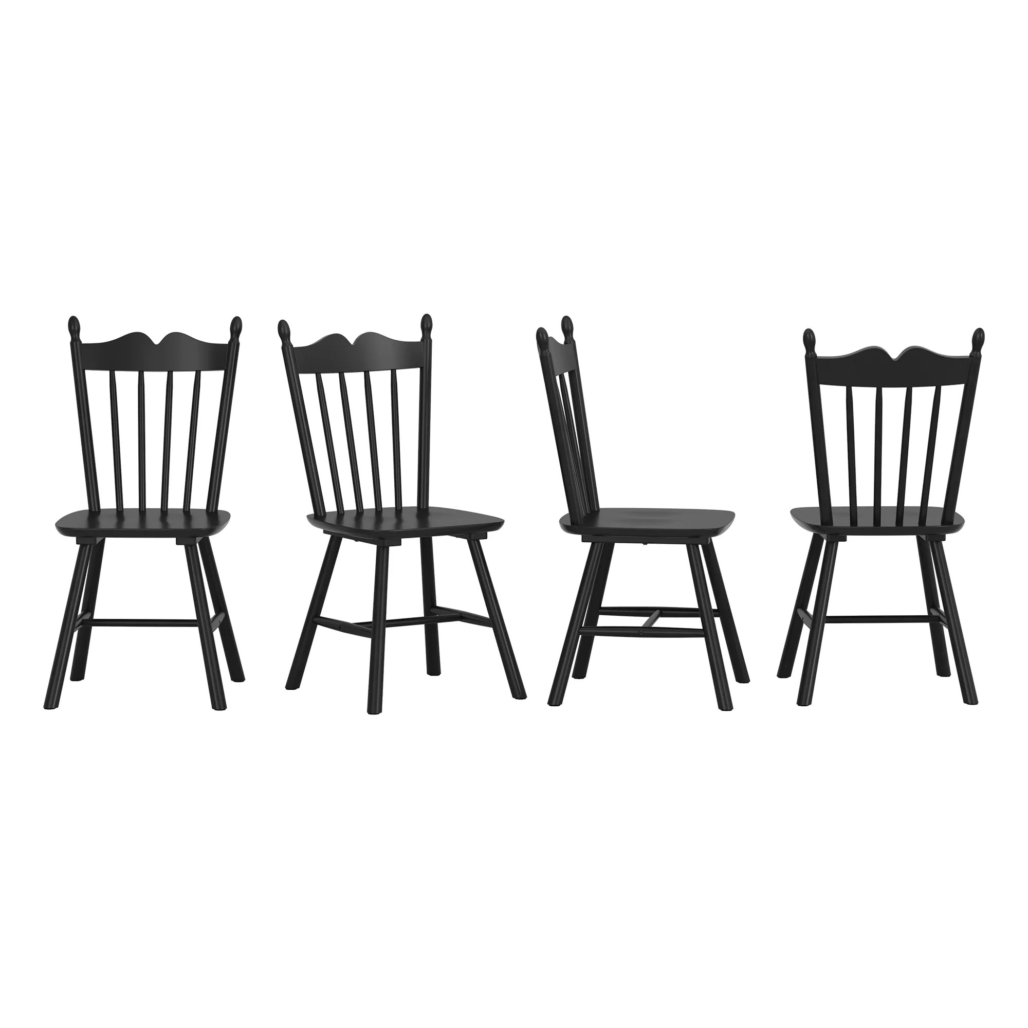 Dycanpo Dining Chairs Set of 4,Farmhouse Wooden Windsor Kitchen Chairs with Thicker Backrest for ... | Walmart (US)