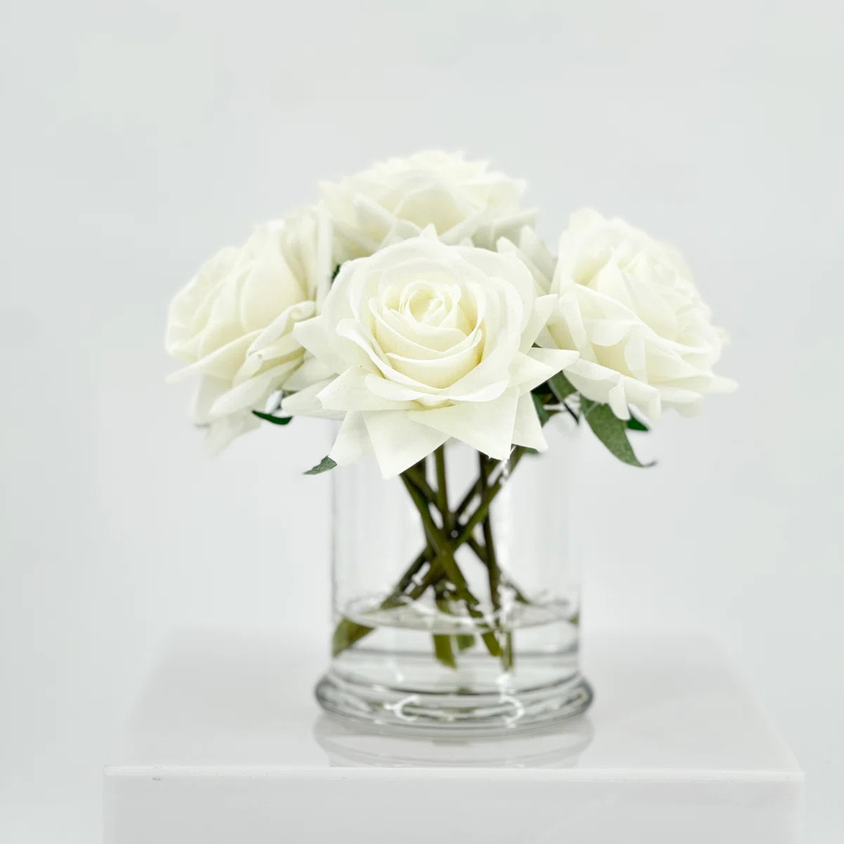 Small Real-Touch Rose Flower Centerpiece Unique Cozy Flower Arrangement | Wayfair North America