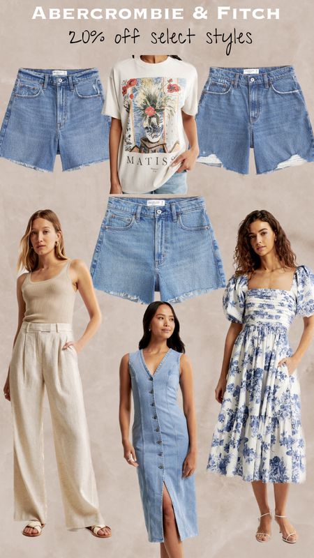 Abercrombie & Fitch Kickoff to Spring Event 20% Off Select Styles + 15% Off Almost Everything.




Spring fashion, Emerson poplin puff sleeve midi dress, mom shorts, dad shorts, denim shorts, A&F shorts, Abercrombie shorts, oversized Matisse graphic tee, Abercrombie graphic t-shirt, A&F Harper Tailored Linen-Blend Pant, Sloan tailored pant 

#LTKSeasonal #LTKSpringSale #LTKsalealert