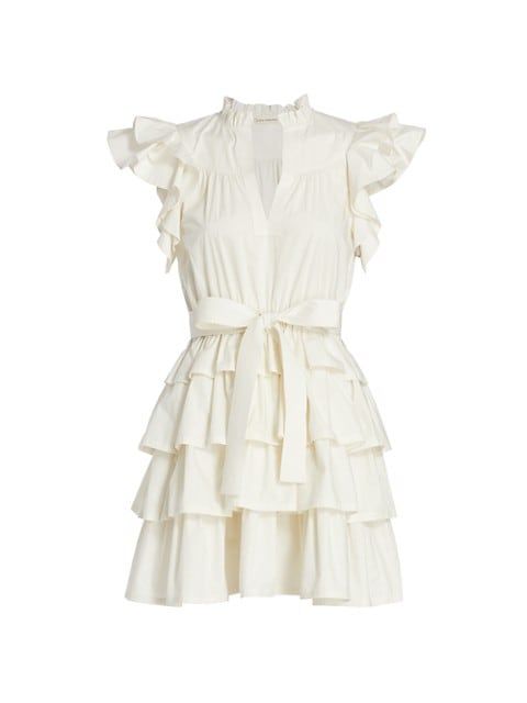 Lulua Ruffle Cotton Mini Dress | Saks Fifth Avenue