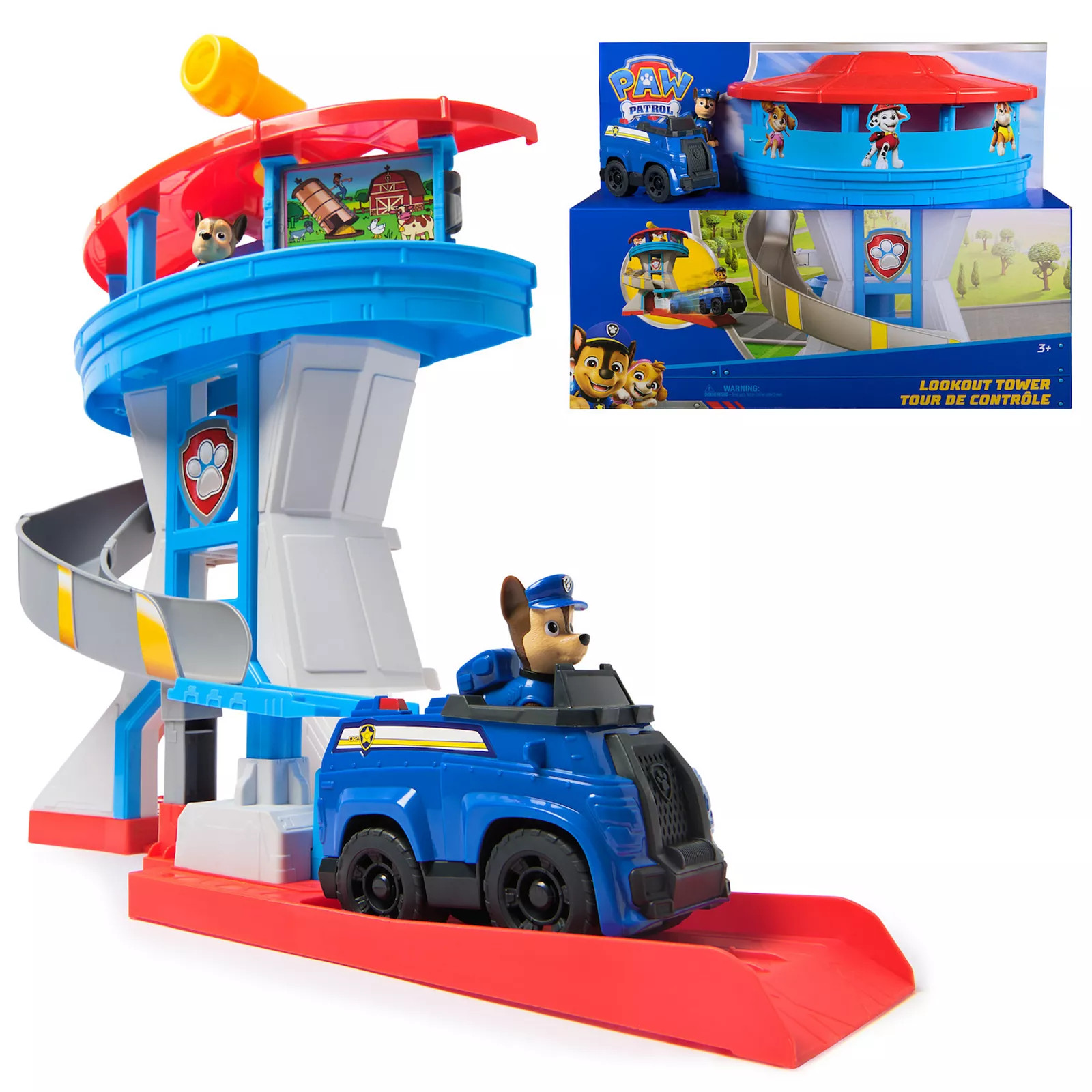 PAW Patrol Lookout Tower with Chase Action Figures & Rescue Vehicle, Multi | Kohl's