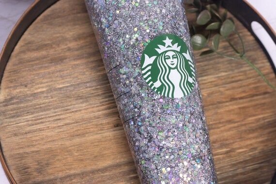 Starbucks Silver Glitter Tumbler Glitter Cup Silver Tumbler | Etsy | Etsy (US)