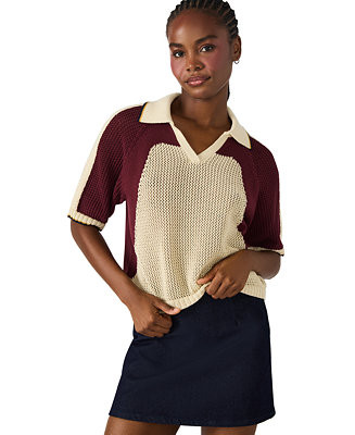 Steve Madden Women's Axon Short Sleeve Sweater - Macy's | Macy's