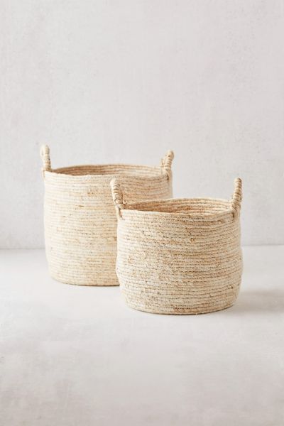 Lydia Woven Basket - Beige S at Urban Outfitters | Urban Outfitters (US and RoW)