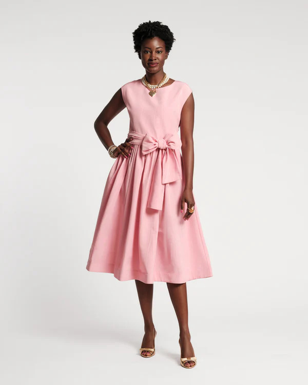 Bow Dress - Pink Moire | Frances Valentine