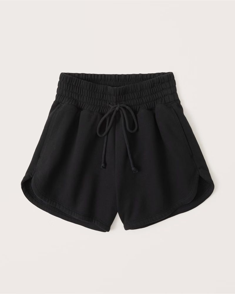 Women's Dolphin-Hem Fleece Shorts | Women's Bottoms | Abercrombie.com | Abercrombie & Fitch (US)