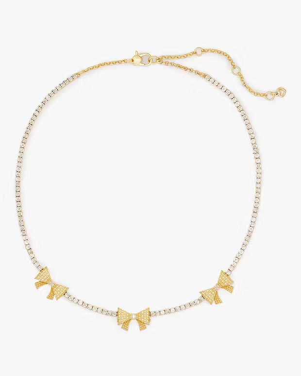 Wrapped In A Bow Tennis Necklace | Kate Spade (US)