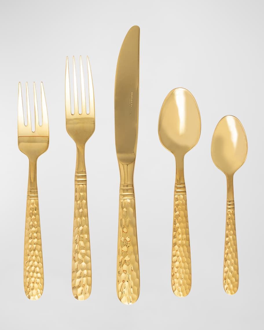 Martellato Golden Five-Piece Place Setting | Neiman Marcus