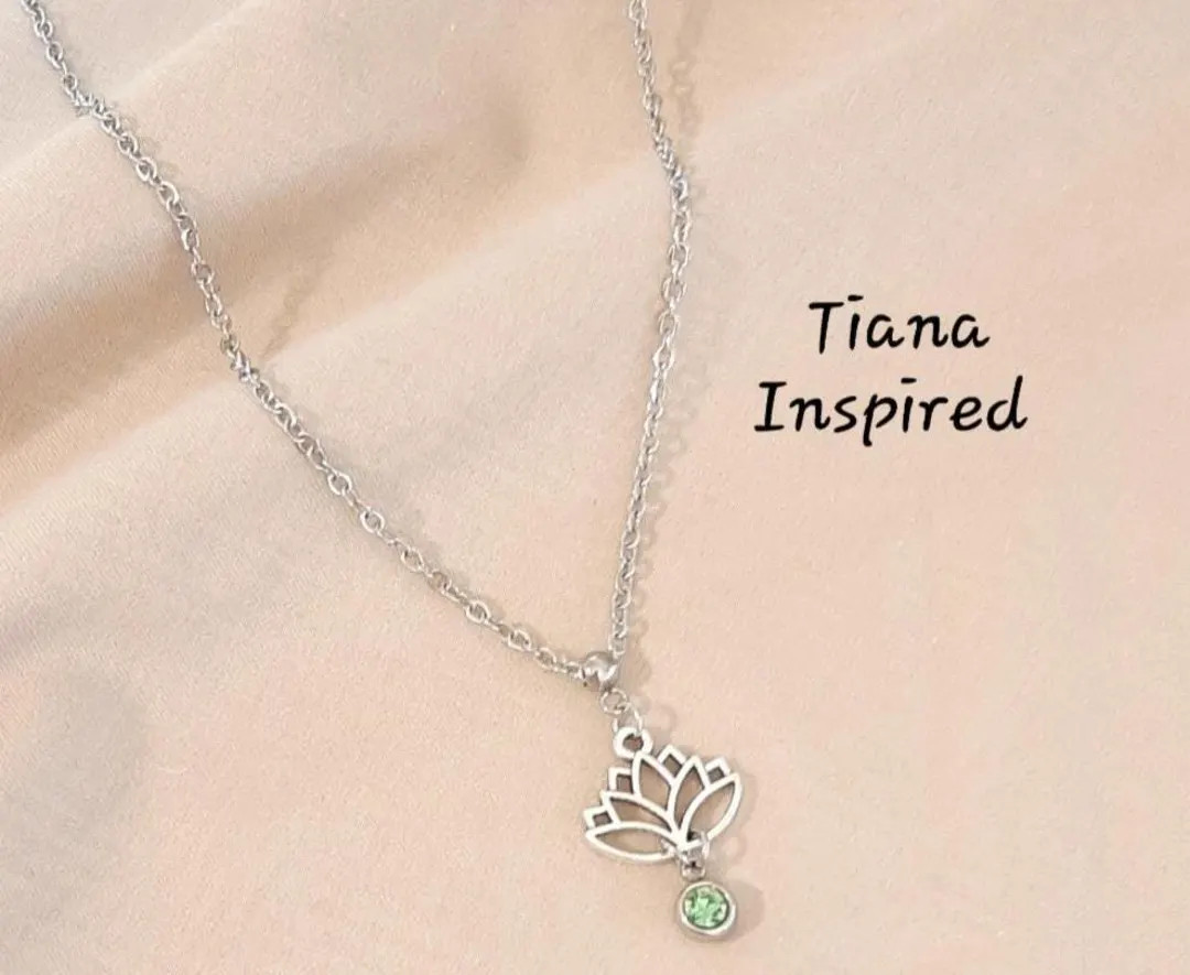 Princess and the Frog Inspired Necklace/lotus Flower Necklace - Tiana Inspired/tiana Disneybound/... | Etsy (US)