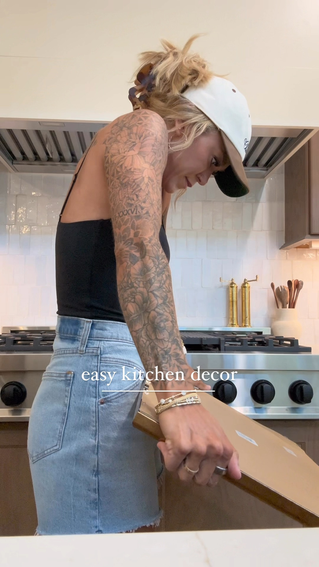 Kitchen details slowly but surely🤎📸 love this new frame from Target! Sold out currently but turn on your notifications! They restock 🥹 

Cozy home / neutrals / magnolia / target home / hearth and hand / Holley Gabrielle / decor / frames 

#LTKVideo #LTKHome #LTKFindsUnder50