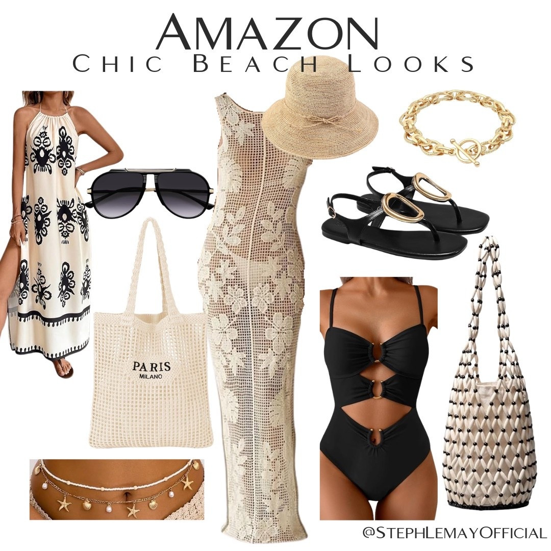 Amazon chic beach finds 🐚🖤🌊
for your next beach vacation🤍

#LTKSwim #LTKOver40 #LTKTravel