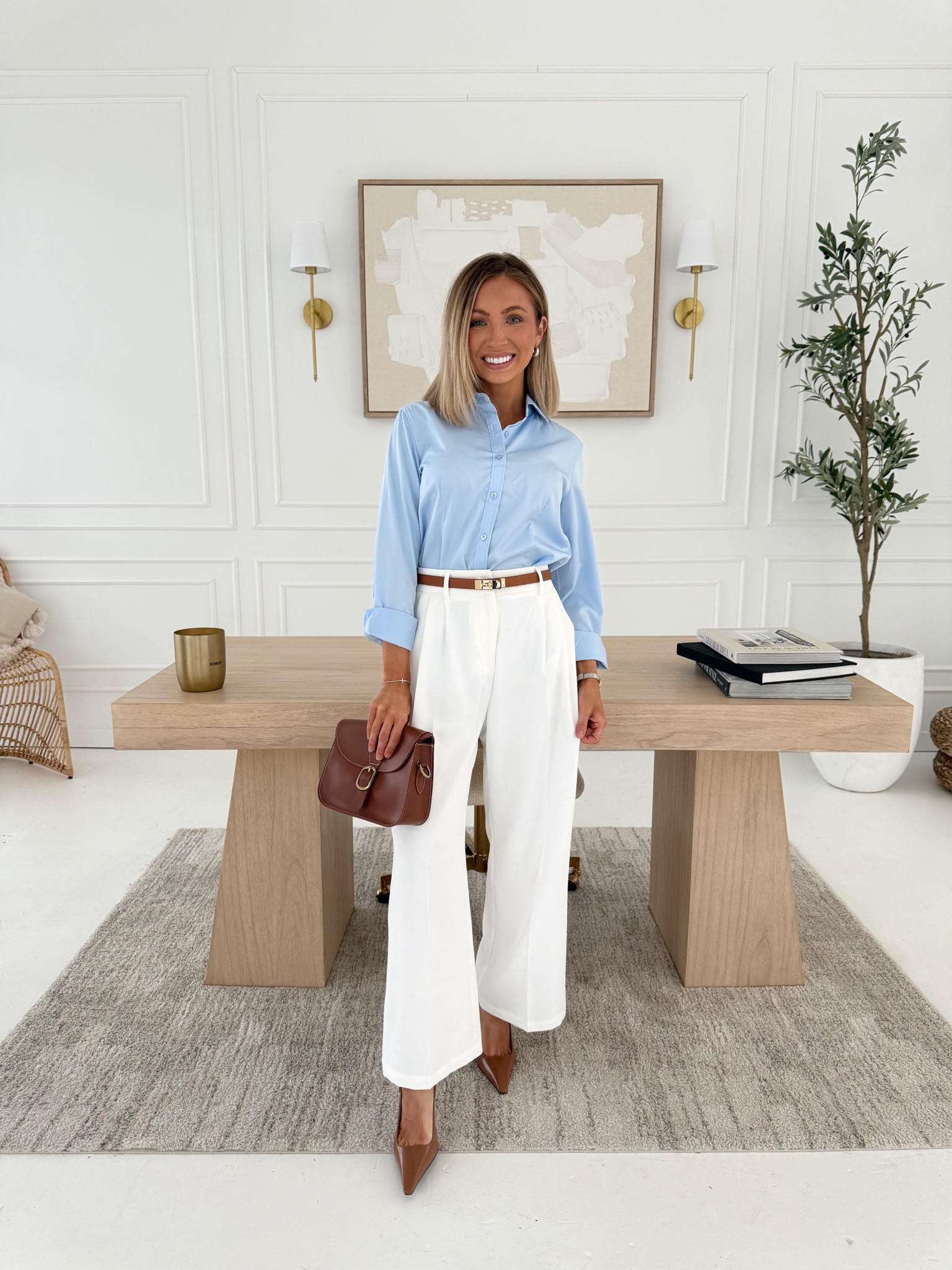 Full Amazon workwear / office wear ✨ wearing a small on the trousers & button up 

#LTKWorkwear #LTKStyleTip #LTKTravel