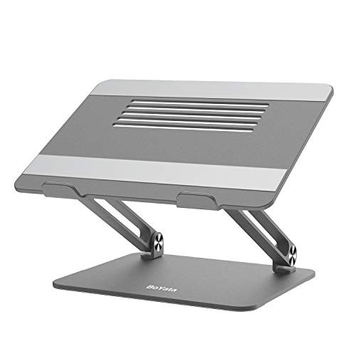 BoYata Laptop Stand, Adjustable Laptop Riser Ergonomic Computer Stand for Desk, Laptop Holder Compatible for MacBook Pro/Air, Surface Laptop and Other Laptops up to 15 Inches-Space Gray | Amazon (US)