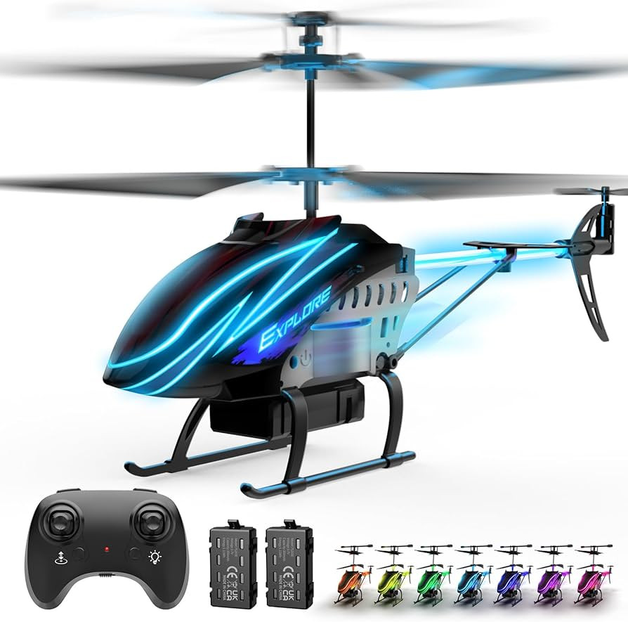 RC Helicopter, Remote Control Helicopter for Kids with 30Mins Flight(2 Batteries), 7+1 LED Light ... | Amazon (US)