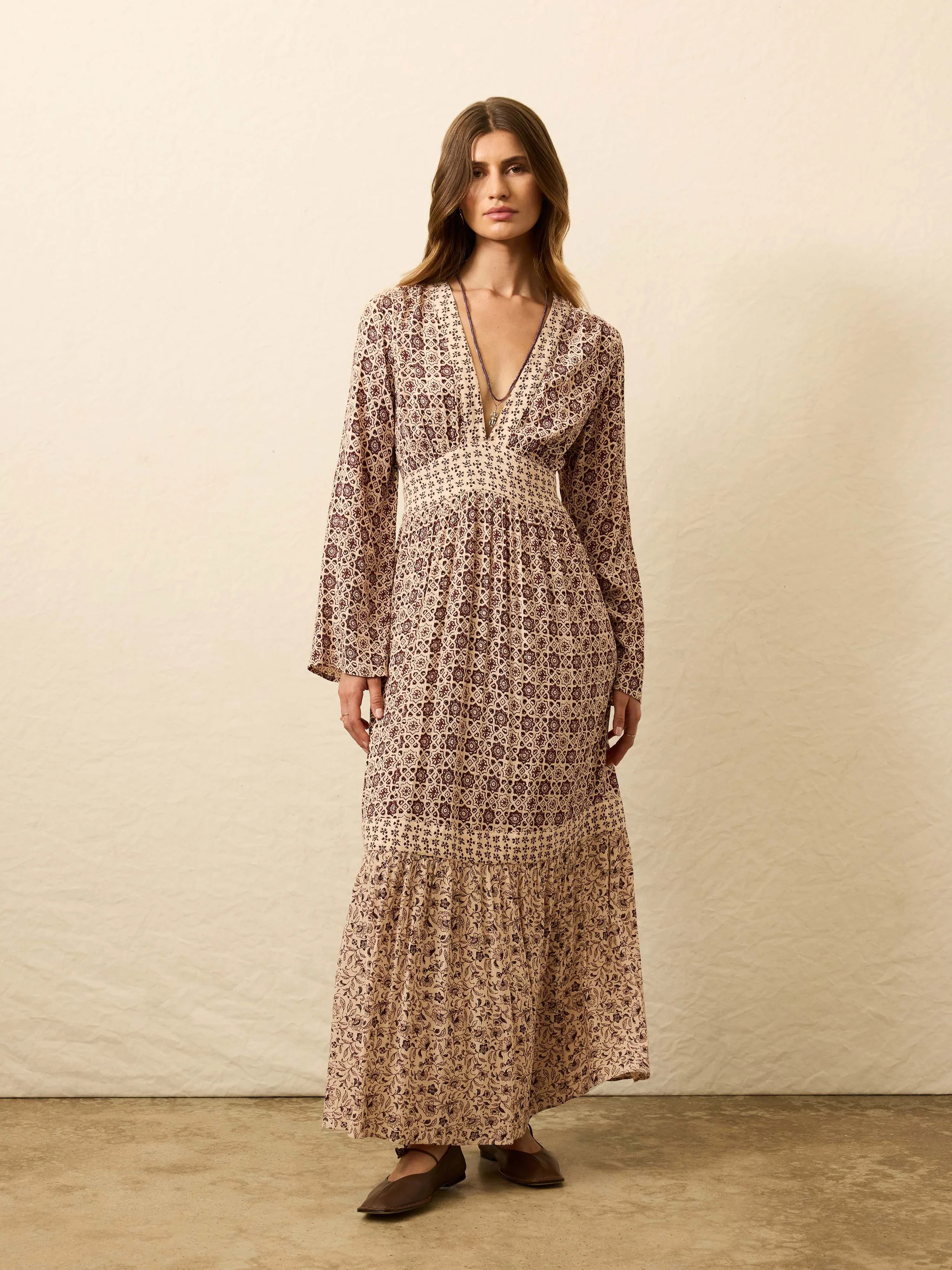 Dakota Dress - Sunrise Azulejos Mixed Print | Faherty