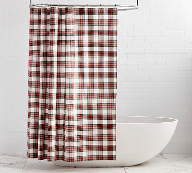 Stewart Plaid Shower Curtain | Pottery Barn (US)