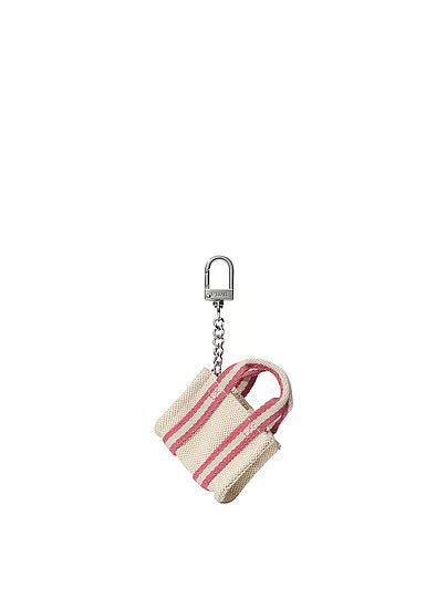Mini Tote Keychain Charm, Beige, One Size - Women's Small Accessories - PINK | Victoria's Secret (US / CA )