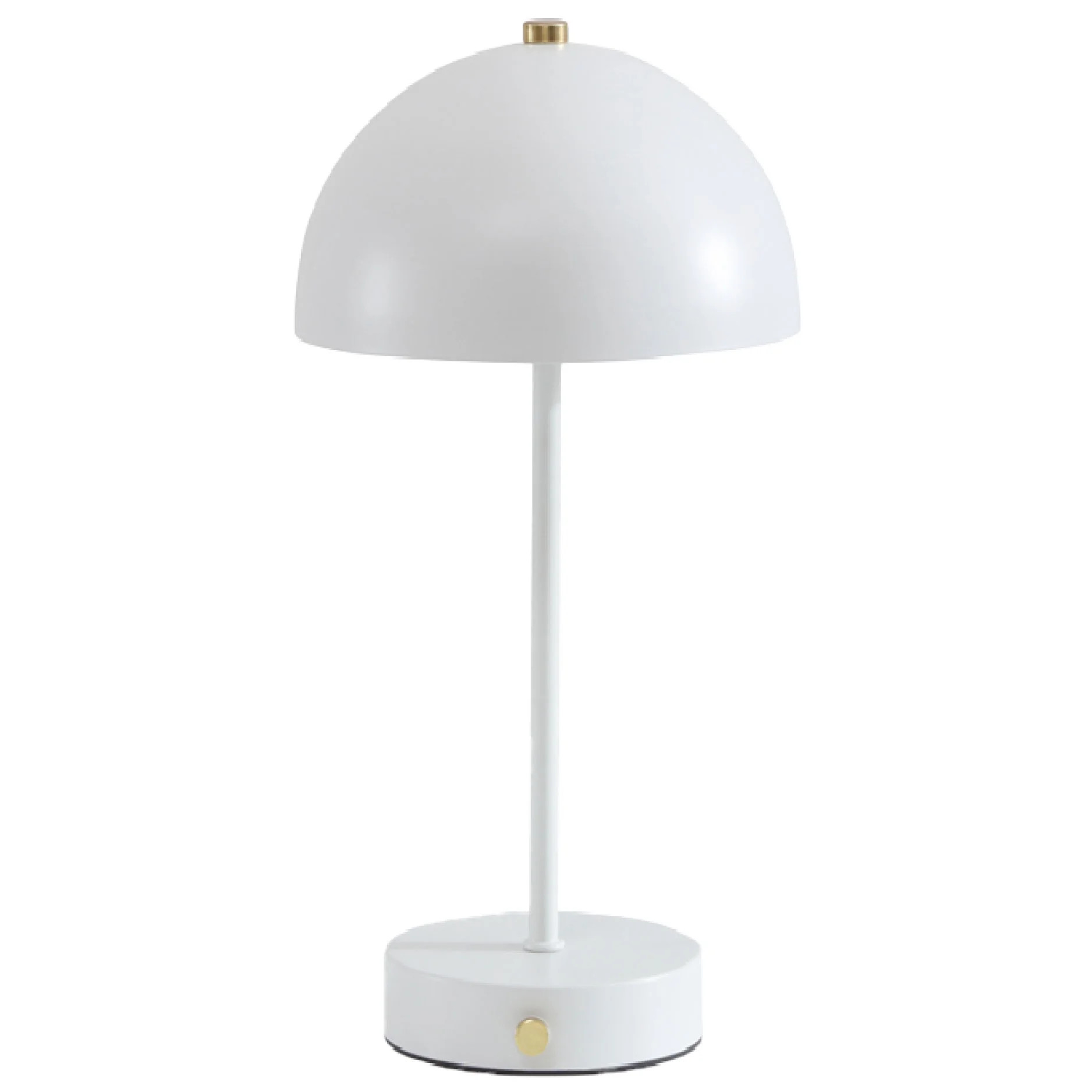 Mainstays Dome Table Lamp, White with Gold Accents | Walmart (US)