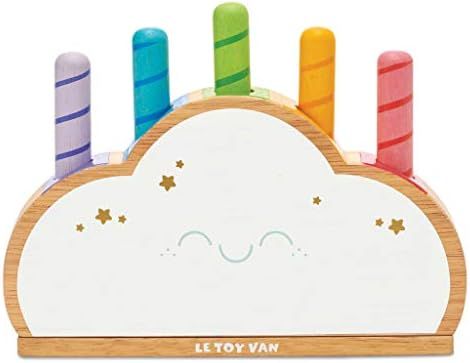 Le Toy Van - Wooden Baby Sensory Petilou Rainbow Cloud Pop Press and Release Toy | Educational Ba... | Amazon (US)