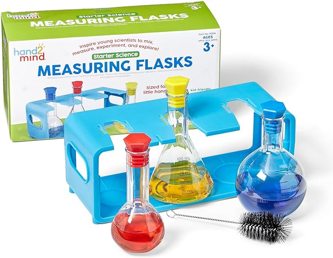 Hand2Mind Starter Science Measuring Flask Set - Plastic Beakers, Measuring Toys, Kids Chemistry S... | Amazon (US)
