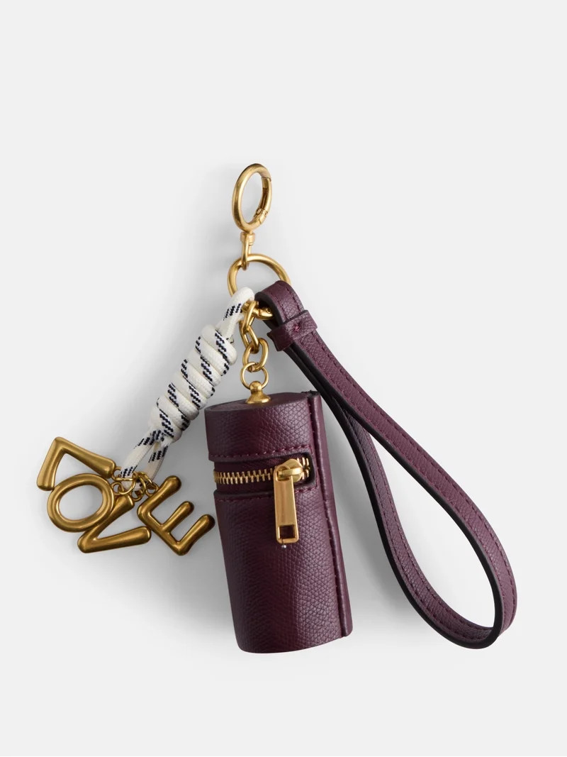 Free Assembly Women's Lipstick Holder Handbag Phone Charm, Chianti | Walmart (US)