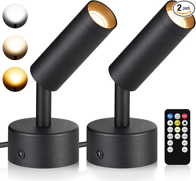 LED Spot Lights Indoor 3W Up Lights Indoor with Timer and Remote 3000K/4000K/5000K Uplighting Ind... | Amazon (US)