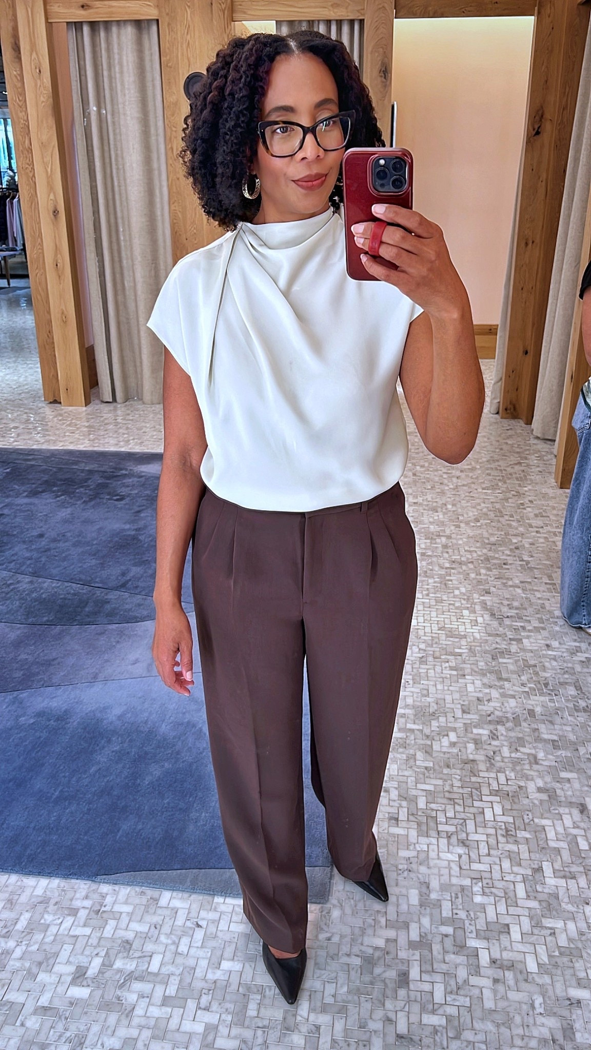 Fall + winter cute staples from Aritzia! This beautiful top runs a bit big, so I grabbed it in my smaller size & I’m loving it.💕 This top comes in several colors and it’s under $100!

• Nominee Satin Blouse - small
• Effortless Pant - size 10
• Kendra Scott Kelly Hoop Earrings
• Lexxy Pointed Toe Pump  - size 10

If you’ve been thinking about refreshing your work wardrobe, consider this your sign. I’m sharing some clean, modern essentials I wear Monday through Friday: tailored pants, sleek sweaters, timeless blouses, and blazers that pulls everything together. Perfect for corporate girlies and working moms who want style that feels effortlessly elevated.

Aritzia workwear, Aritzia fashion finds, workwear staples 2025, office outfits for women, chic minimalist workwear, corporate style for women, fall work outfits, winter work basics, Aritzia trousers

#LTKootd #LTKFindsUnder100 #LTKMidsize #LTKWorkwear #LTKHoliday #LTKOver40 #LTKSeasonal