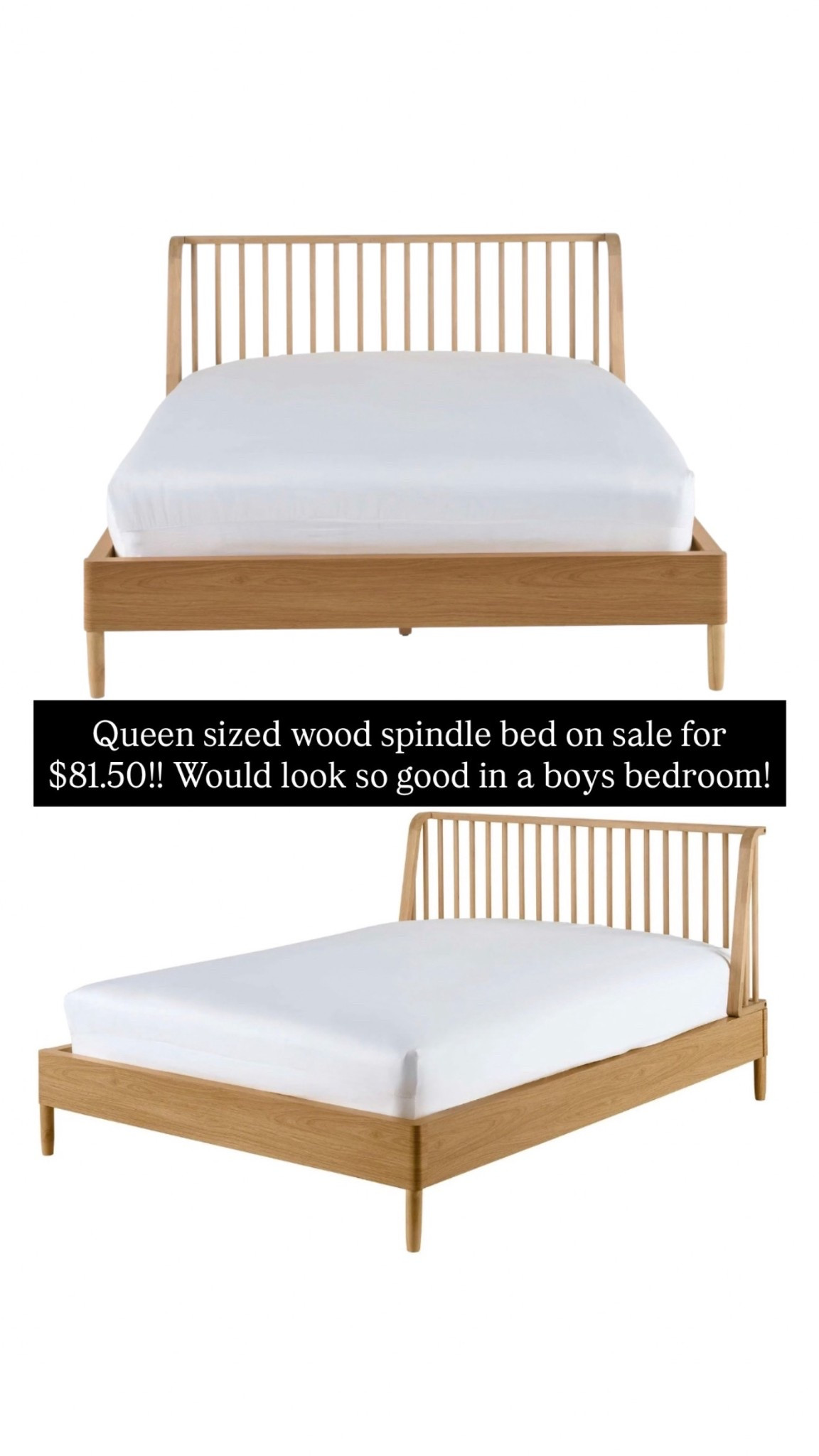 Walmart spindle bed, Walmart furniture find, queen spindle bed, wood spindle bed frame, affordable bed frame, boys bedroom furniture, boys room bed ideas, modern spindle bed, light wood bed frame, oak look bed frame, budget friendly furniture, Walmart bedroom furniture, spindle headboard bed, kids bedroom upgrade, neutral boys room decor, minimalist bed frame, Scandinavian style bed, organic modern bedroom, affordable home decor, Walmart home finds

#LTKSaleAlert #LTKHome #LTKSpringSale