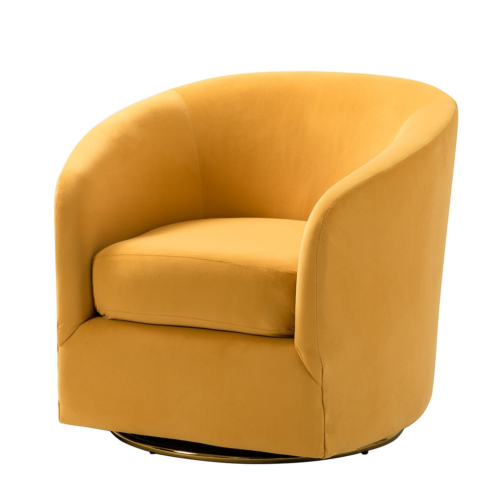 Amarante Swivel Chair In Mustard | 1stopbedrooms