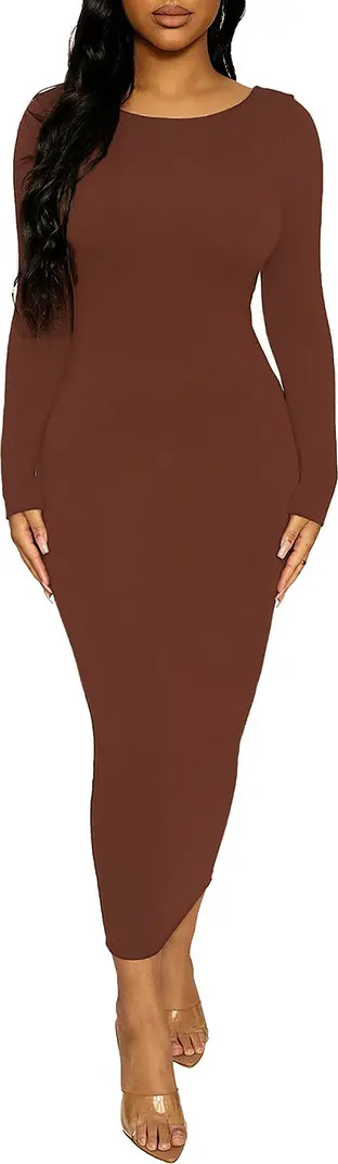 Timeless Long Sleeve Body-Con Midi Dress | Nordstrom