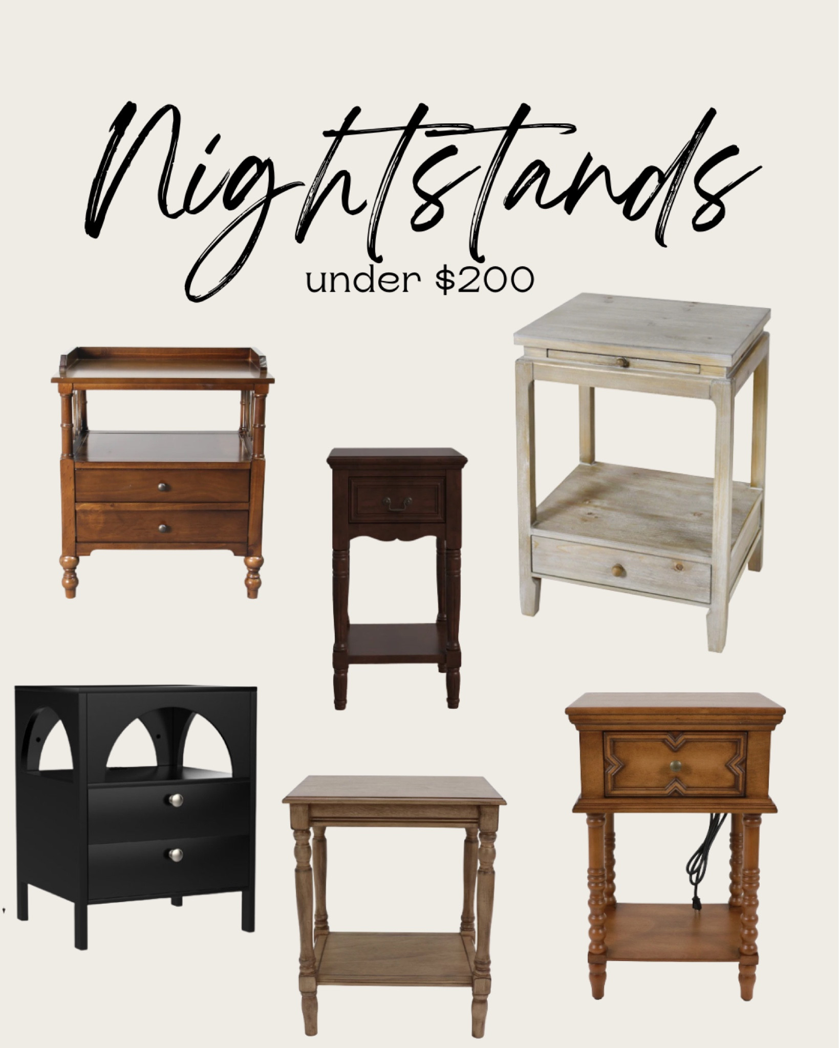 Nighstands. Solid wood. Under $200. Modern traditional transitional design. Bedroom furniture. Decor. Walmart. Wayfair. Dark wood. Black furniture. Wood furniture. End table.

#LTKhome
