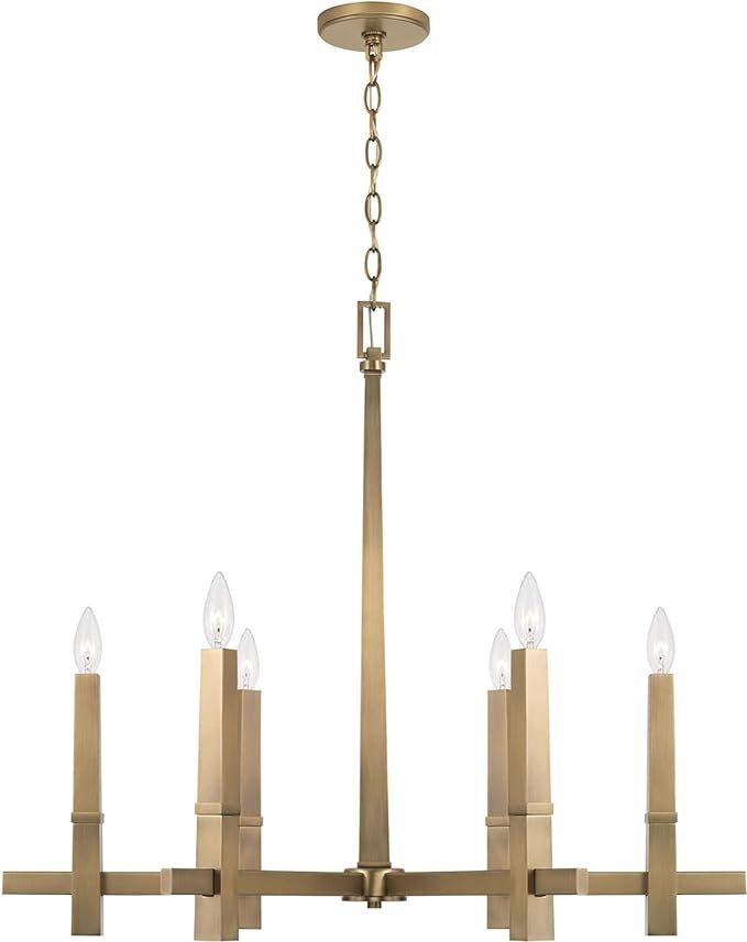Capital Lighting 449661AD Blake Modern Industrial Sculptural Candle Chandelier, 6-Light 360 Total... | Amazon (US)