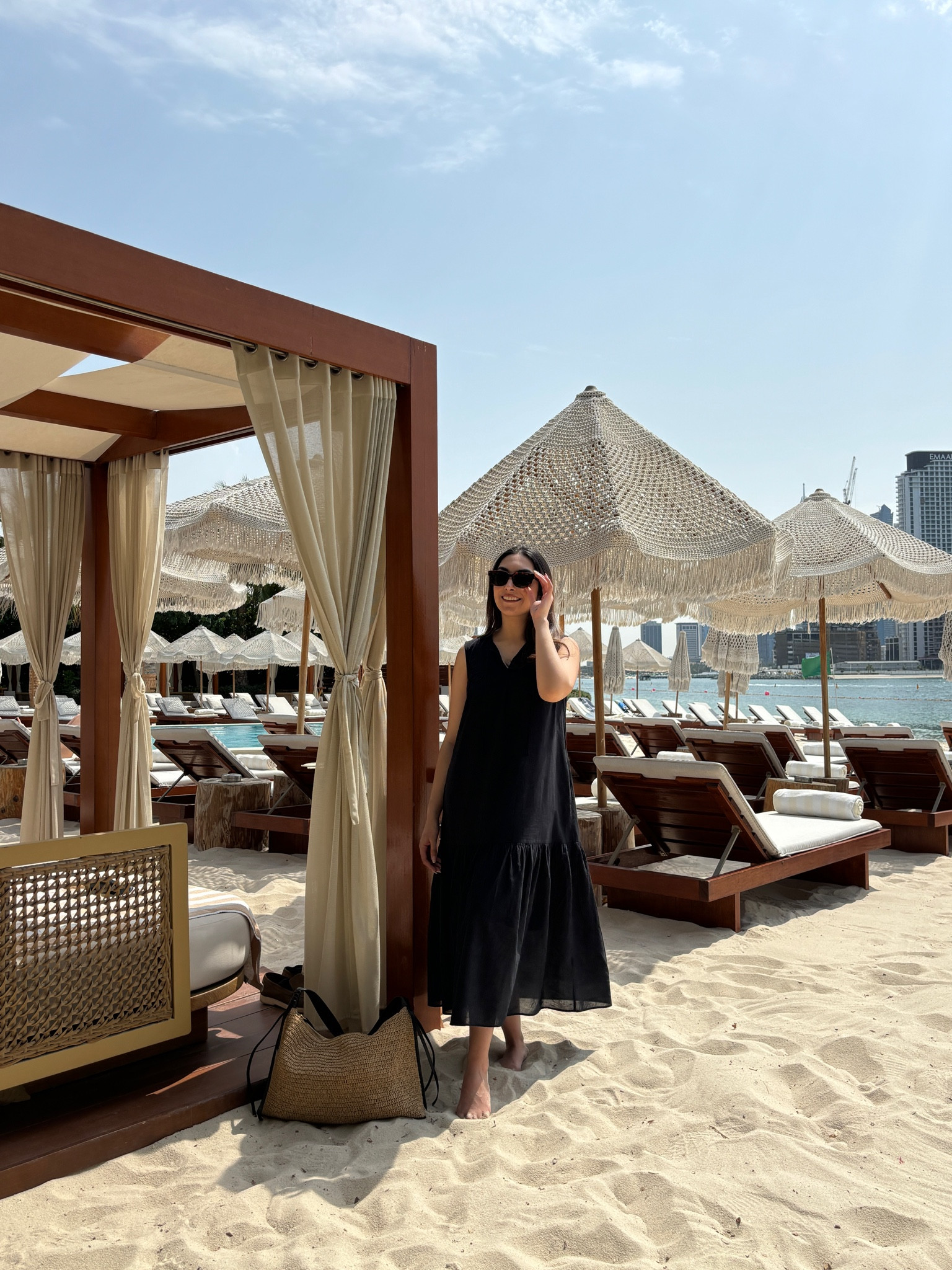 Beach dress, black maxi dress, loose flowy dress, cotton dress, smock dress x midi dress, maxi dress, modest dress, summer dress, spring dress, cotton dress, straw tote bag, uk size 6, uk size xs, petite friendly 

#LTKfindsunder50 #LTKeurope #LTKSeasonal