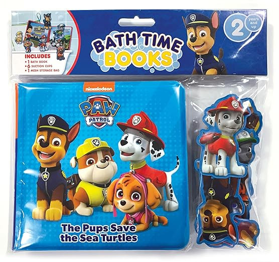 Paw Patrol The Pups Save the Sea Turtles Bath Time Books - Activity Books for kids, Bath book, 6 ... | Amazon (US)