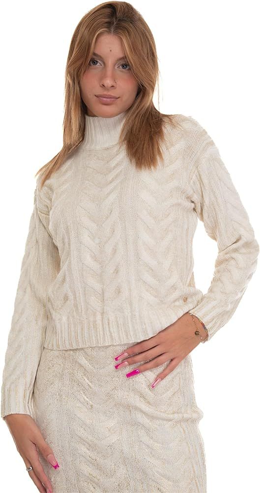 GUESS Women's Long Sleeve Diane Foil Sweater | Amazon (US)