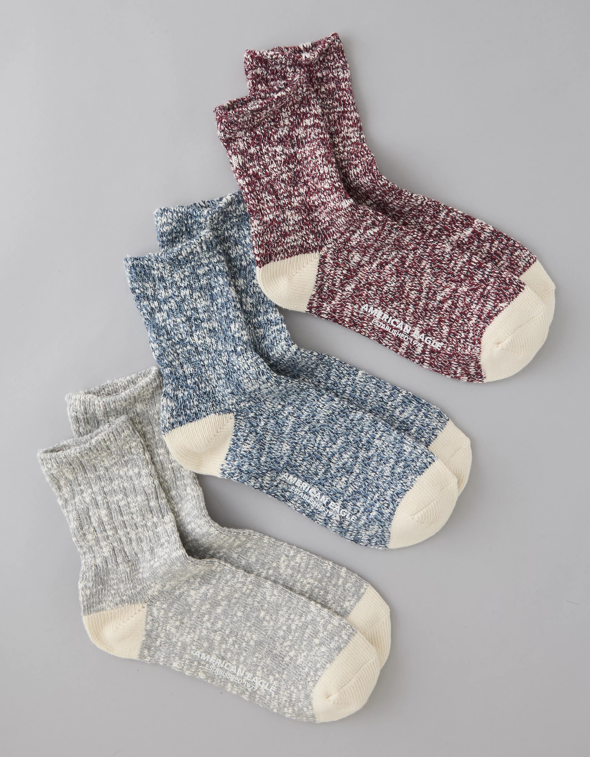 AE Marl Camp Socks 3-Pack | American Eagle Outfitters (US & CA)