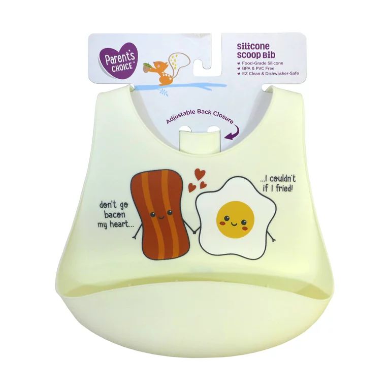 Parents Choice Baby Bacon And Egg Silicone Bibs | Walmart (US)