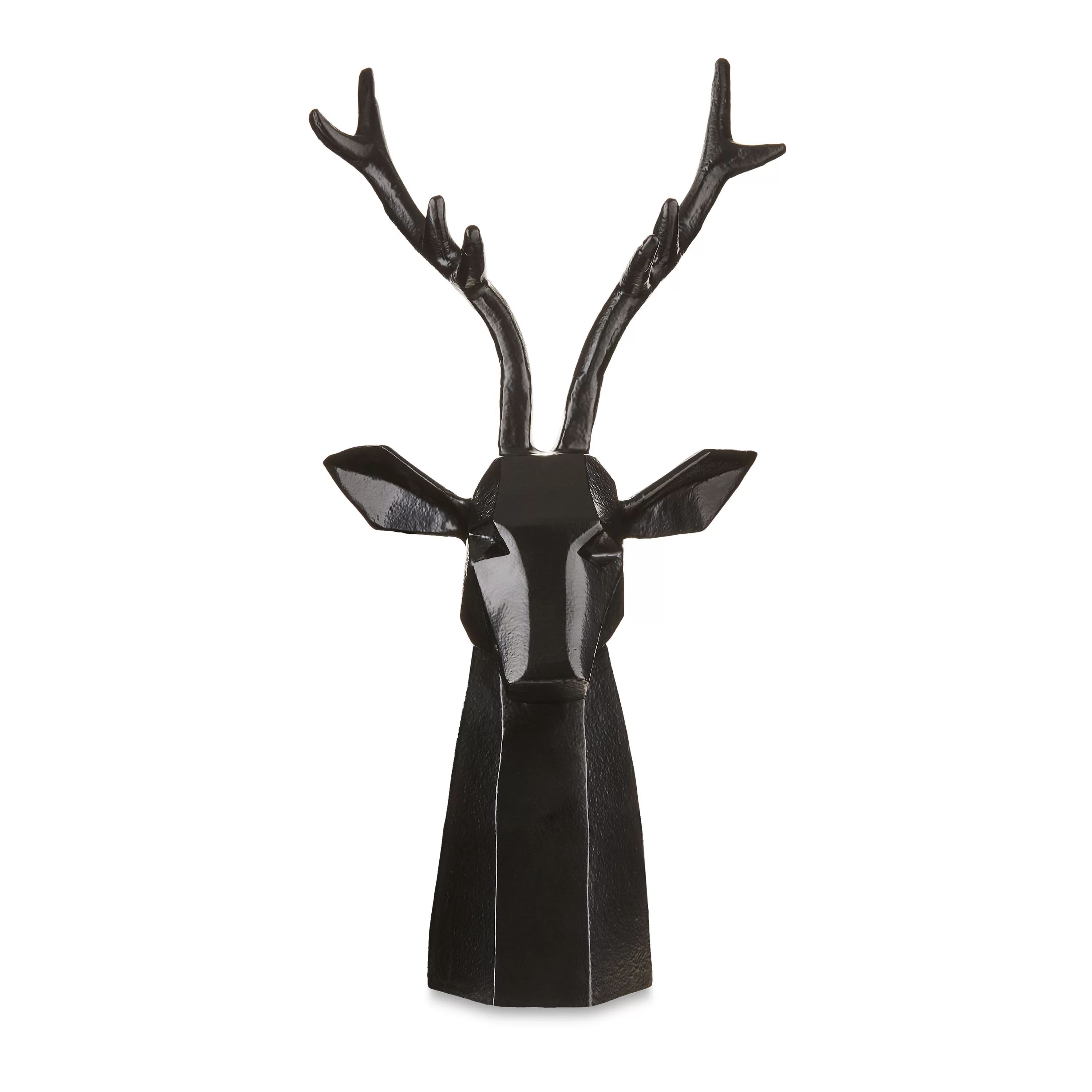 Black Aluminum Reindeer Tabletop Decoration, 14.5", by Holiday Time | Walmart (US)