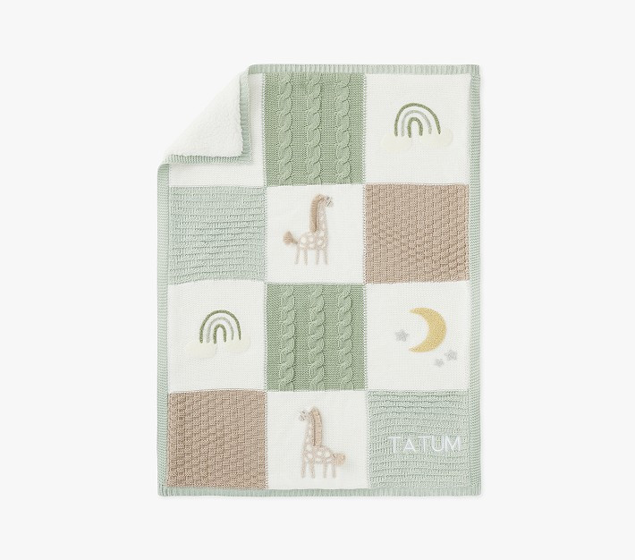 Giraffe Patchwork Heirloom Baby Blanket | Pottery Barn Kids
