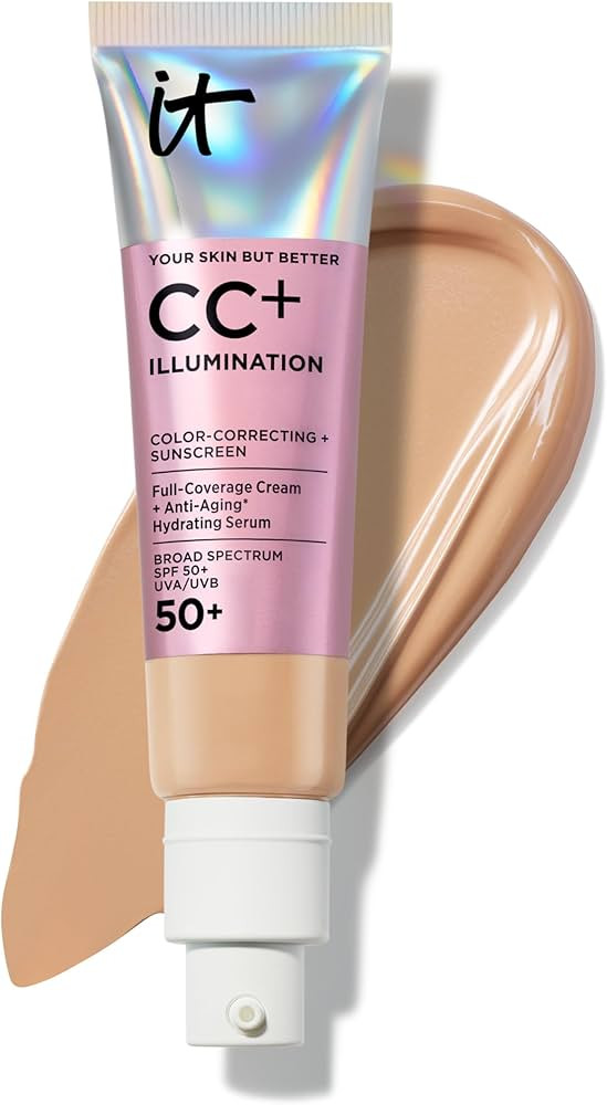IT Cosmetics CC+ Cream Illumination SPF 50+ - Radiant Full Coverage Foundation Color Corrector, H... | Amazon (US)