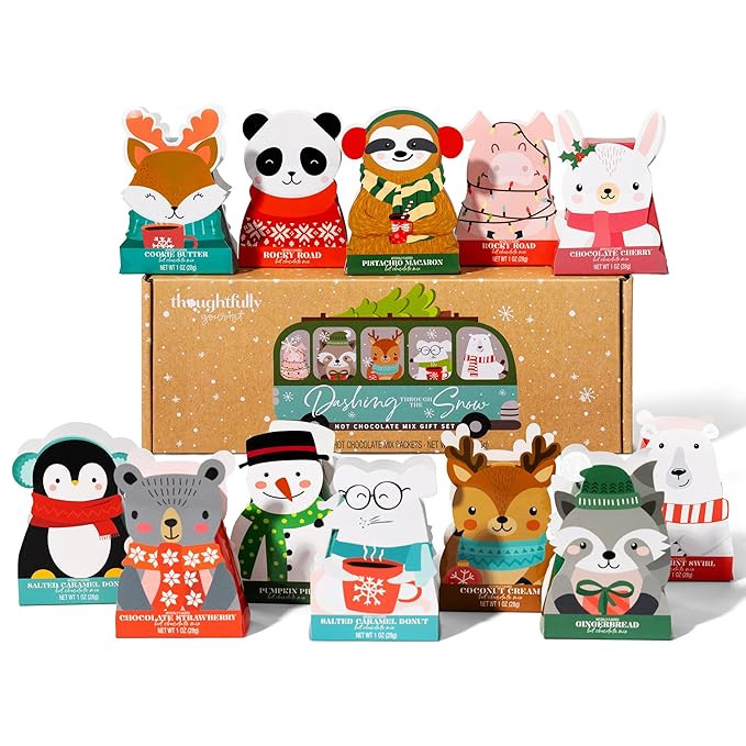 Thoughtfully Gourmet, Hot Chocolate Gift Set in Holiday Character Packaging, Flavors Include Rock... | Amazon (US)