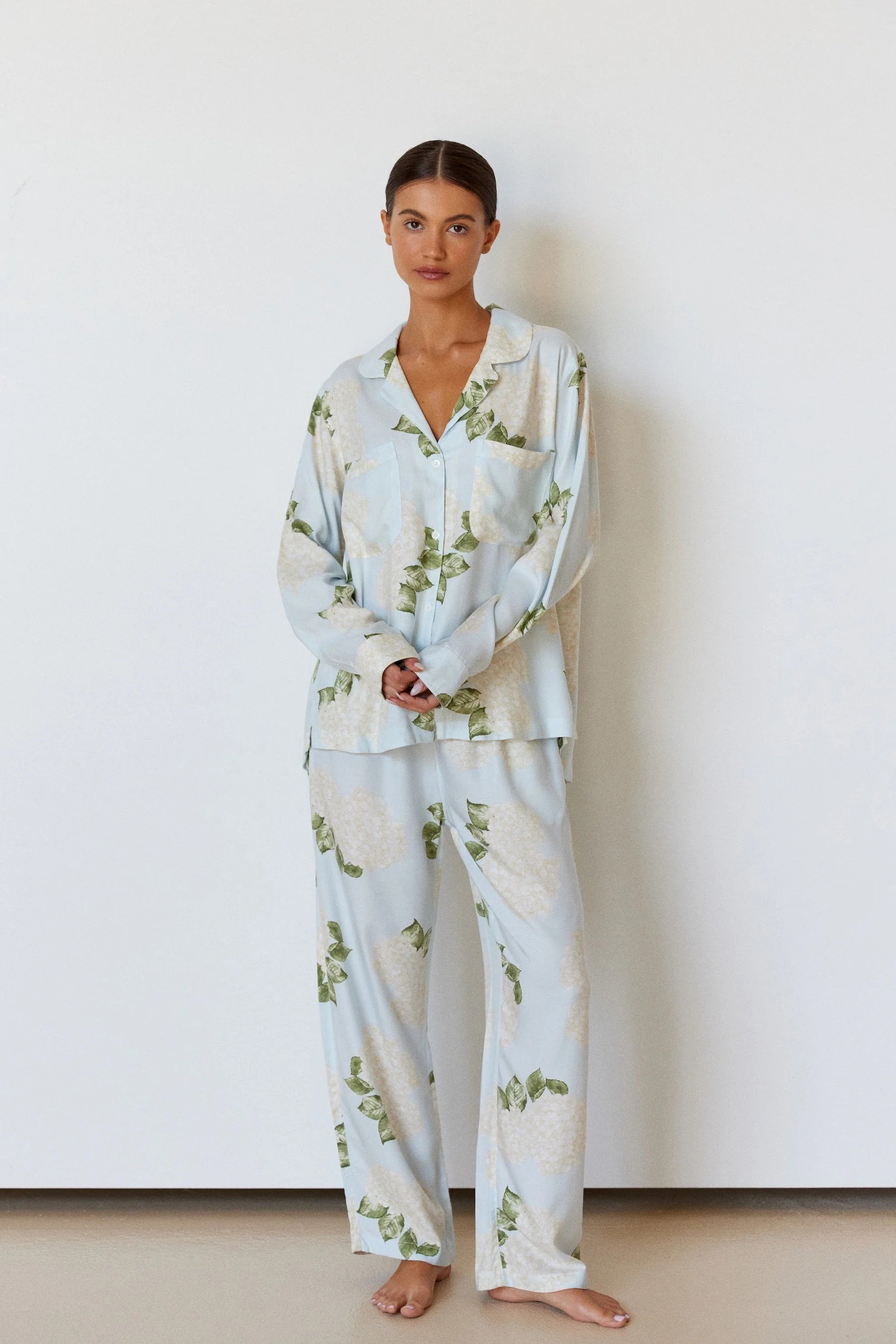 Abigail Sleep Set - Long - Heirloom Hydrangea | Piyama US