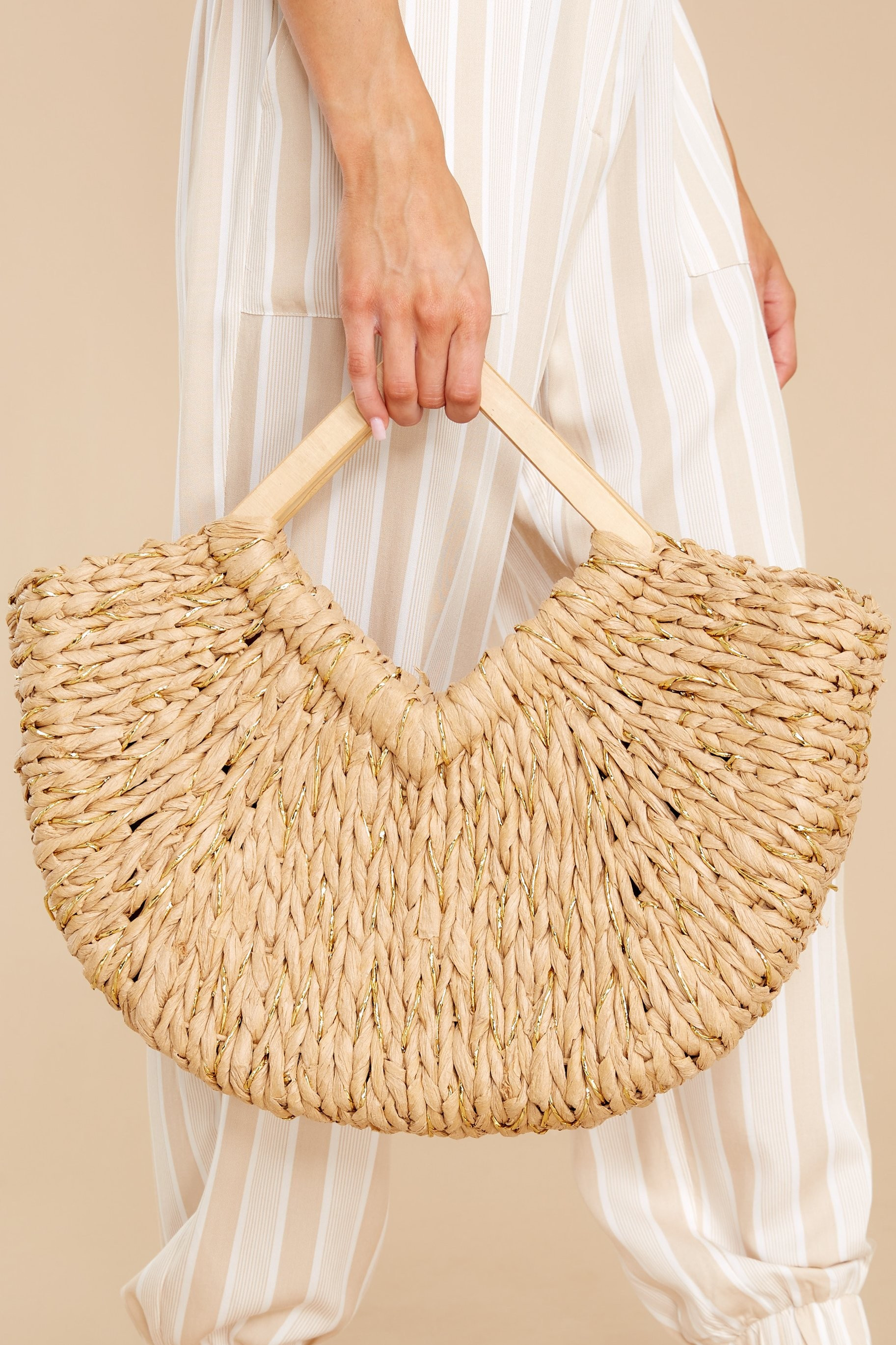 Be There Natural Tan Bag | Red Dress 