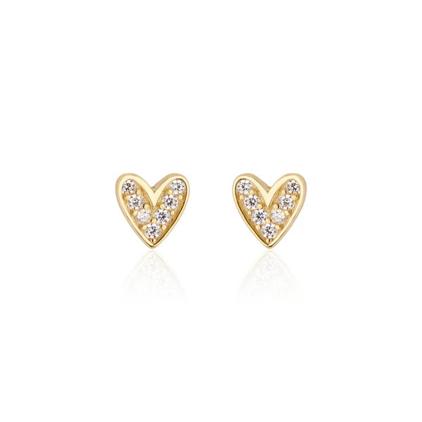 Heart Pavé Studs | elli parr