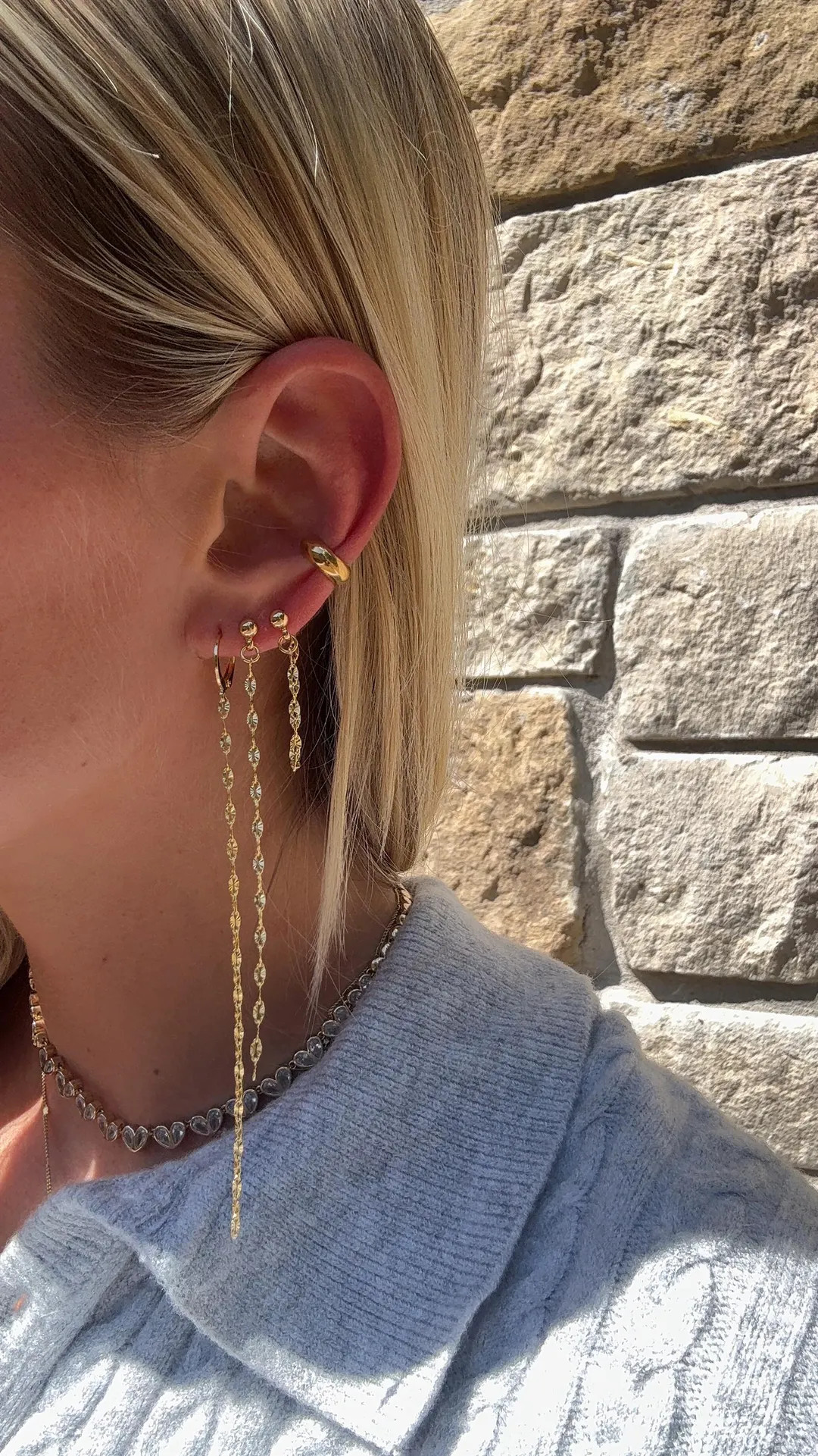 Gold Duster Earrings, Handmade Chain Drop Earrings, Minimalist Gold Chain Earrings, Lightweight L... | Etsy (US)